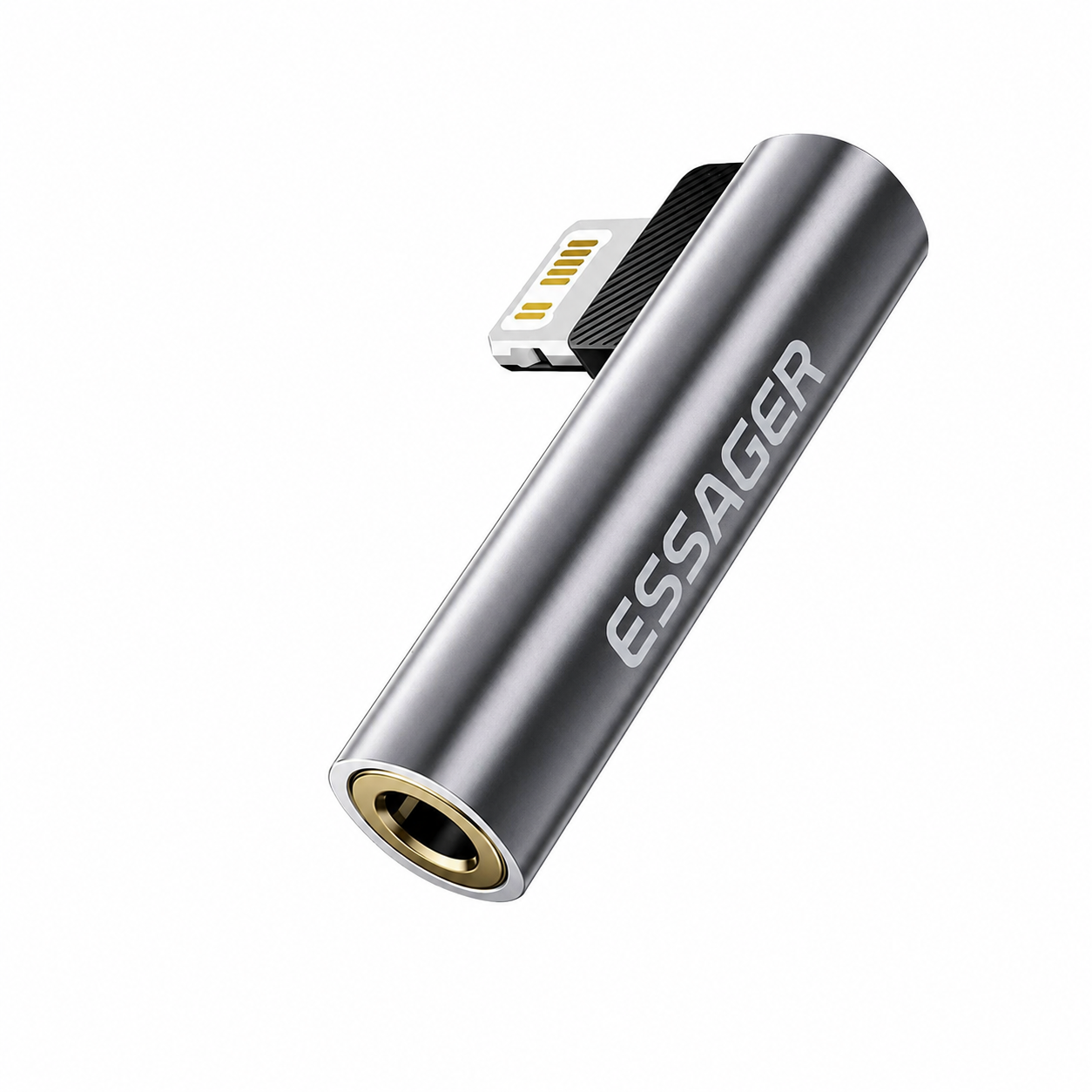 מתאם Essager Lightning ל-3.5 מ"מ בצורת L – חיבור אוזניות חוטיות לאייפון באיכות שמע גבוהה
