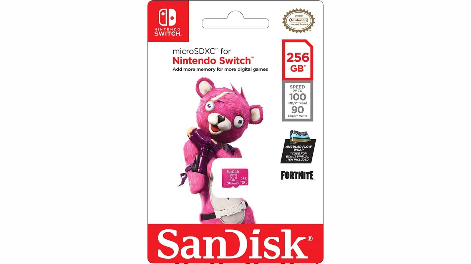 כרטיס זיכרון SanDisk Nintendo Switch Fortnite Edition 256GB