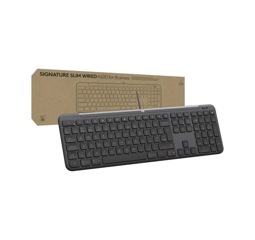 Logitech K620 Signature Slim | מקלדת USB-C חוטית עסקית גרפיט – תמונה 4