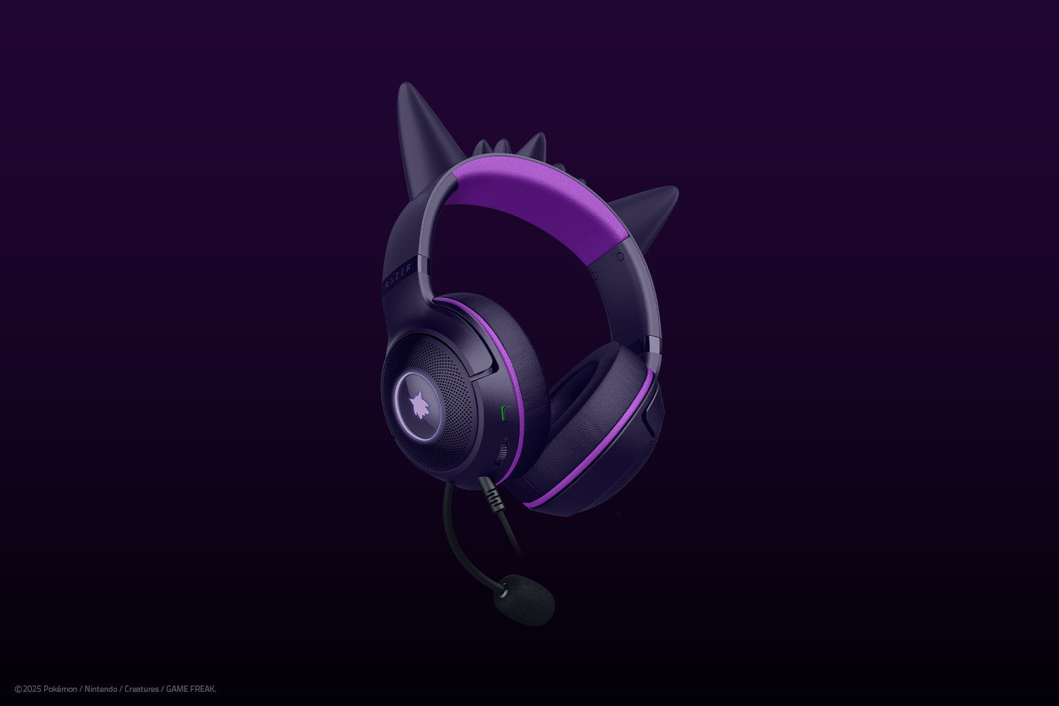 אוזניות גיימינג Razer Kraken Kitty V2 Pokemon Gengar אינדיגו – תמונה 4
