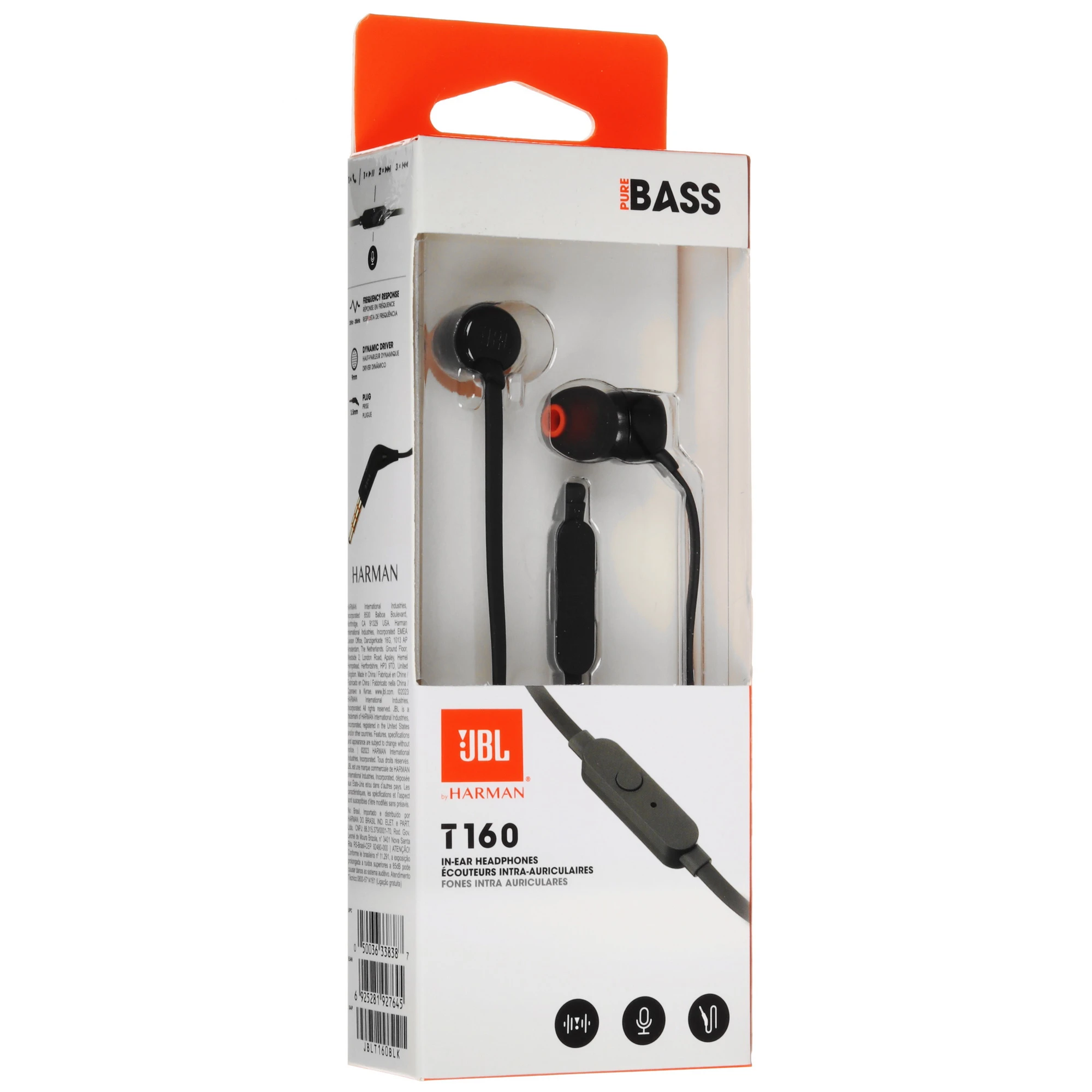 אוזניות חוטיות JBL Tune 160 שחור – יבואן רשמי – תמונה 6