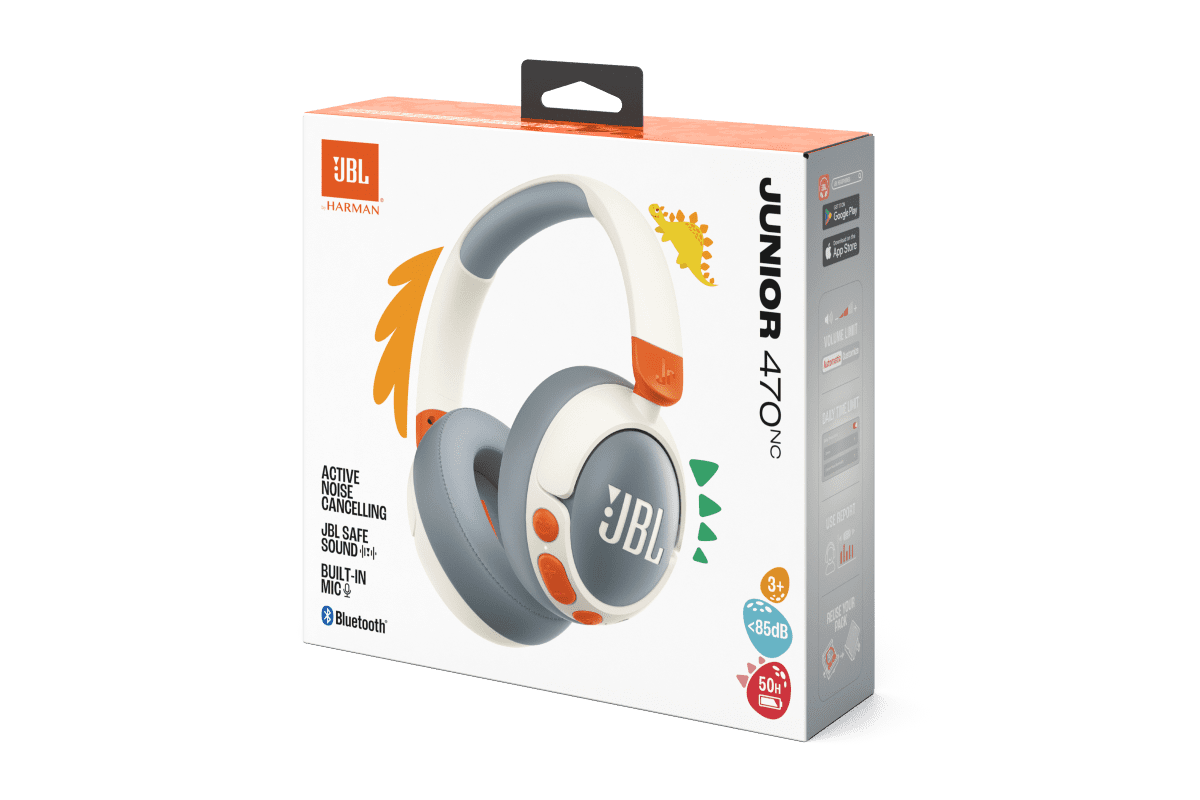 אוזניות קשת אלחוטיות לילדים עם סינון רעשים | JBL Junior 470NC - לבן – תמונה 7