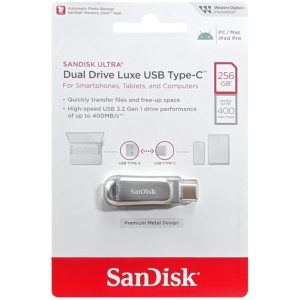זיכרון USB-C SanDisk Ultra Luxe 256GB 400MB/s USB 3.2