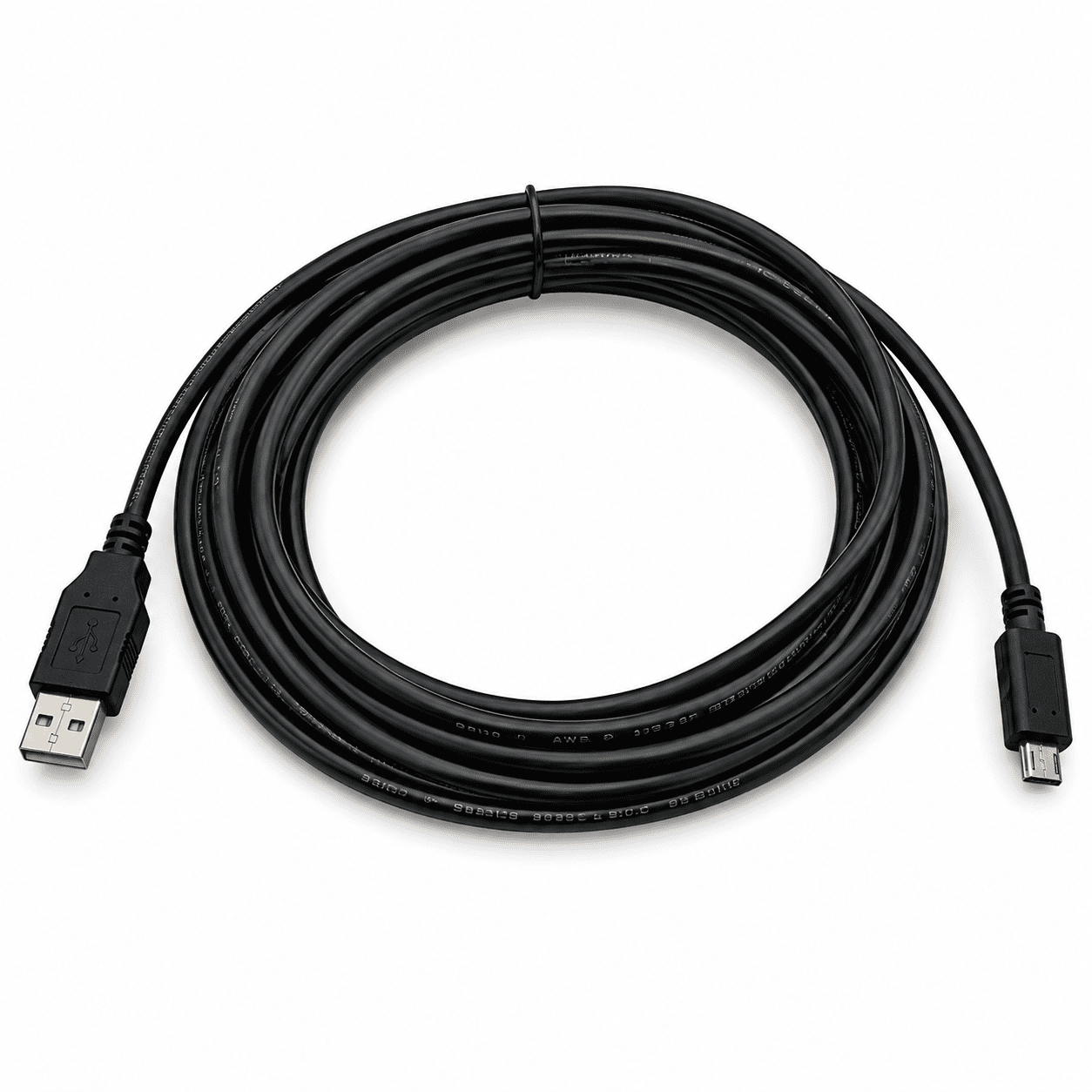 כבל Mini USB 2.0 ל-USB-A 1 מטר לטעינה ונתונים - שחור
