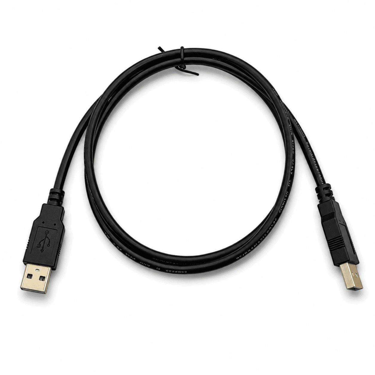 כבל USB 2.0 זכר לזכר USB-A 1 מטר לנתונים - שחור