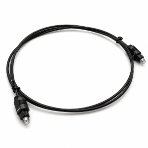 כבל אודיו אופטי Toslink SPDIF 1 מטר לטלוויזיה וססטם קול - שחור