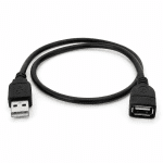 כבל מאריך USB 2.0 זכר לנקבה 2 מטר - שחור