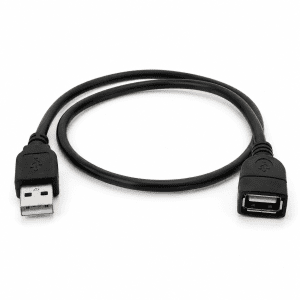 כבל מאריך USB 2.0 זכר לנקבה 2 מטר - שחור