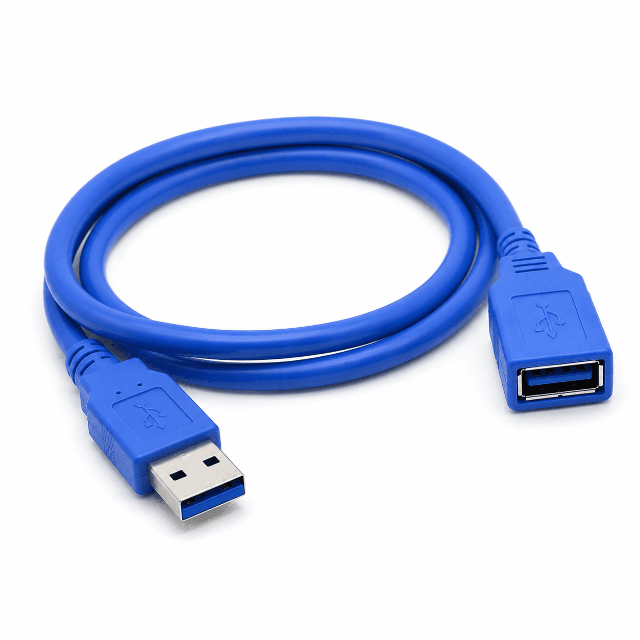 כבל מאריך USB 3.0 זכר לנקבה 3 מטר - כחול