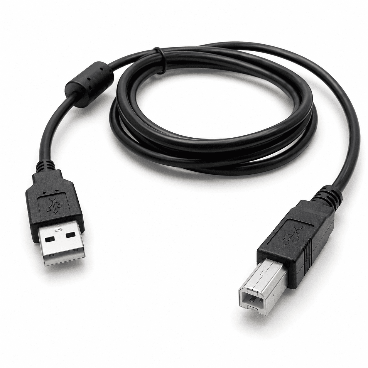 כבל מדפסת USB 2.0 USB-A ל-USB-B 1 מטר - שחור