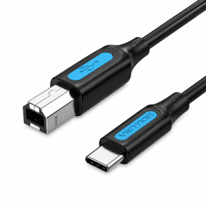כבל מדפסת Vention USB-C ל-USB-B 1 מטר - שחור
