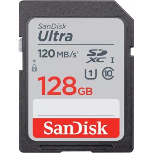 כרטיס זיכרון SD SDXC SanDisk Ultra 128GB 140MB/s UHS-I