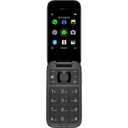 טלפון סלולרי מתקפל Nokia 2660 Flip 4G עם מצלמה — שחור – תמונה 2