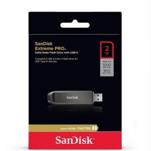 זיכרון USB-A SanDisk Extreme PRO 2TB 1,000MB/s קריאה 900MB/s כתיבה USB 3.2 Gen 2