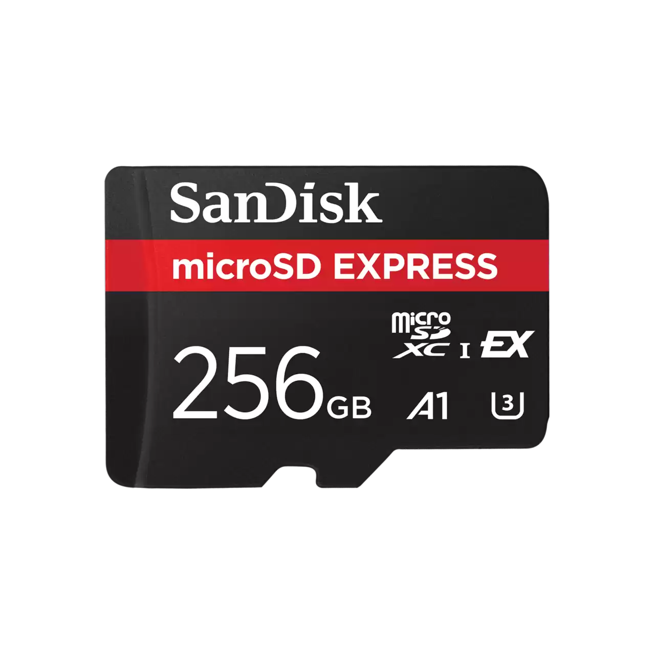 כרטיס זיכרון SanDisk microSD Express 256GB 880MB/s קריאה 650MB/s כתיבה PCIe NVMe