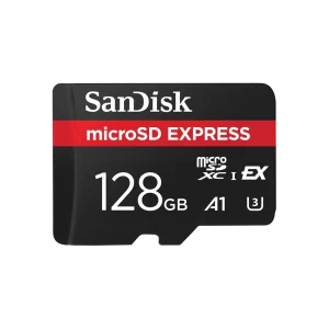 כרטיס זיכרון SanDisk microSD Express 128GB 880MB/s קריאה 480MB/s כתיבה PCIe NVMe