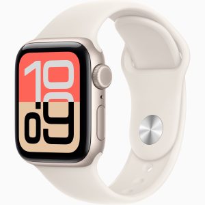 שעון חכם Apple Watch SE 3 Cellular 40mm Starlight Aluminium Case עם רצועת Sport Band Starlight S/M