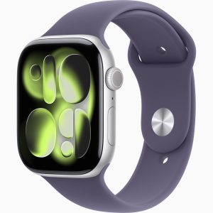 שעון חכם Apple Watch Series 11 GPS+Cellular 46mm Silver Aluminium עם רצועת Purple Fog Sport Band-M/L