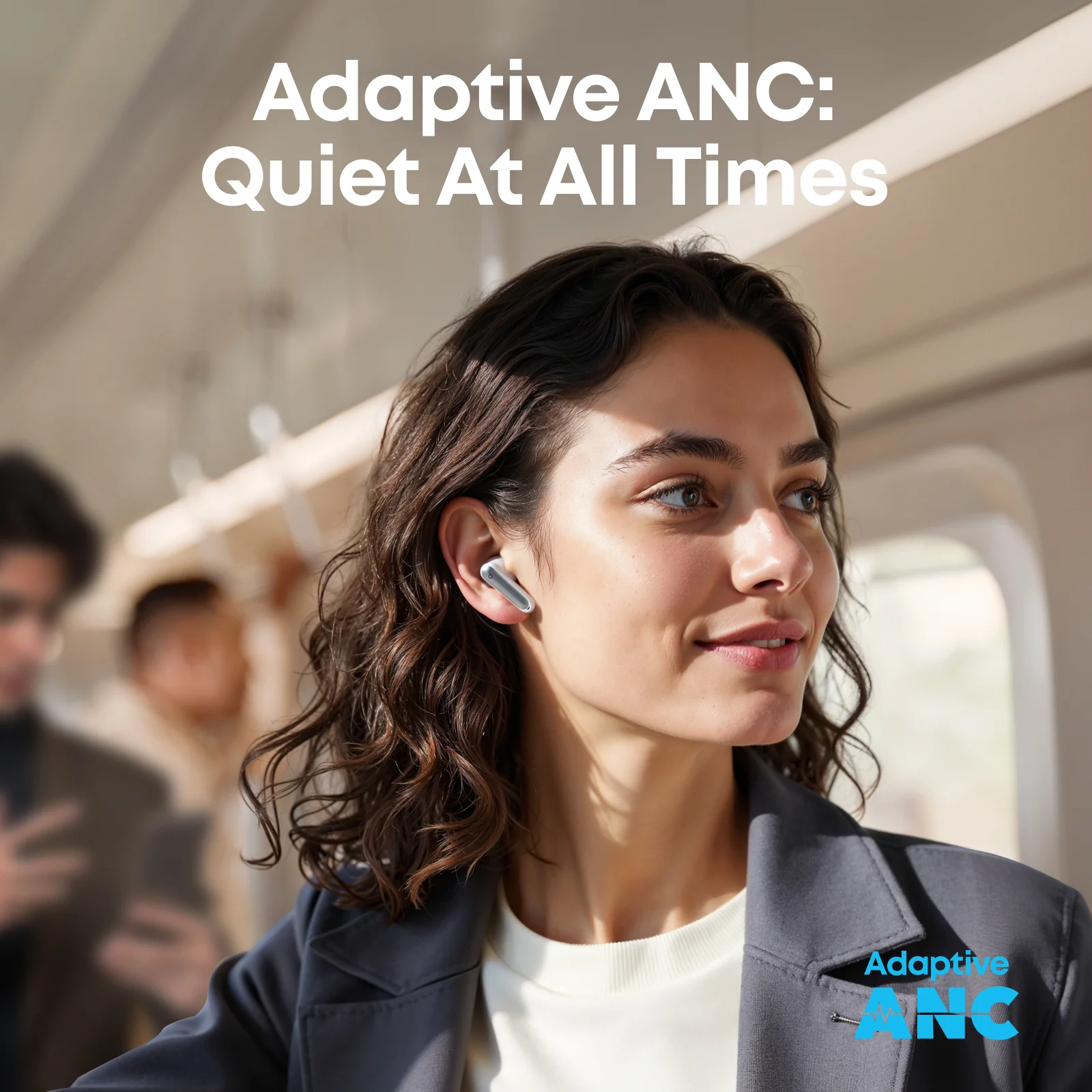 אוזניות TWS Soundcore P41i ANC + Power Bank 3000mAh לבן – תמונה 9