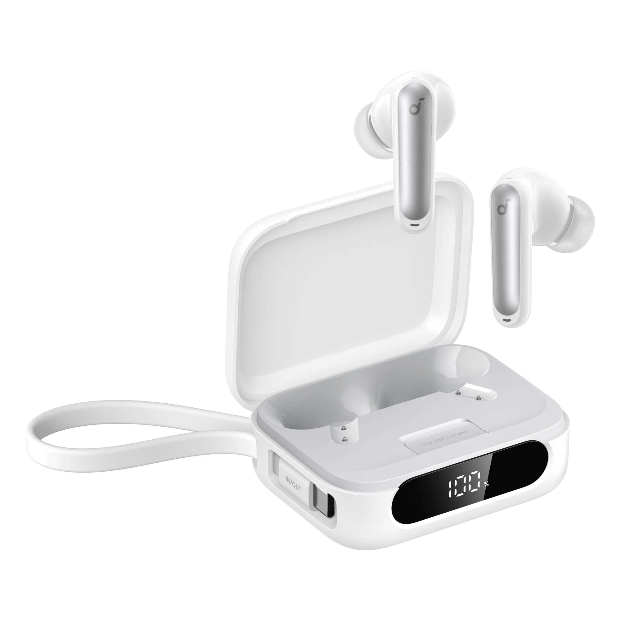 אוזניות TWS Soundcore P41i ANC + Power Bank 3000mAh לבן – תמונה 5