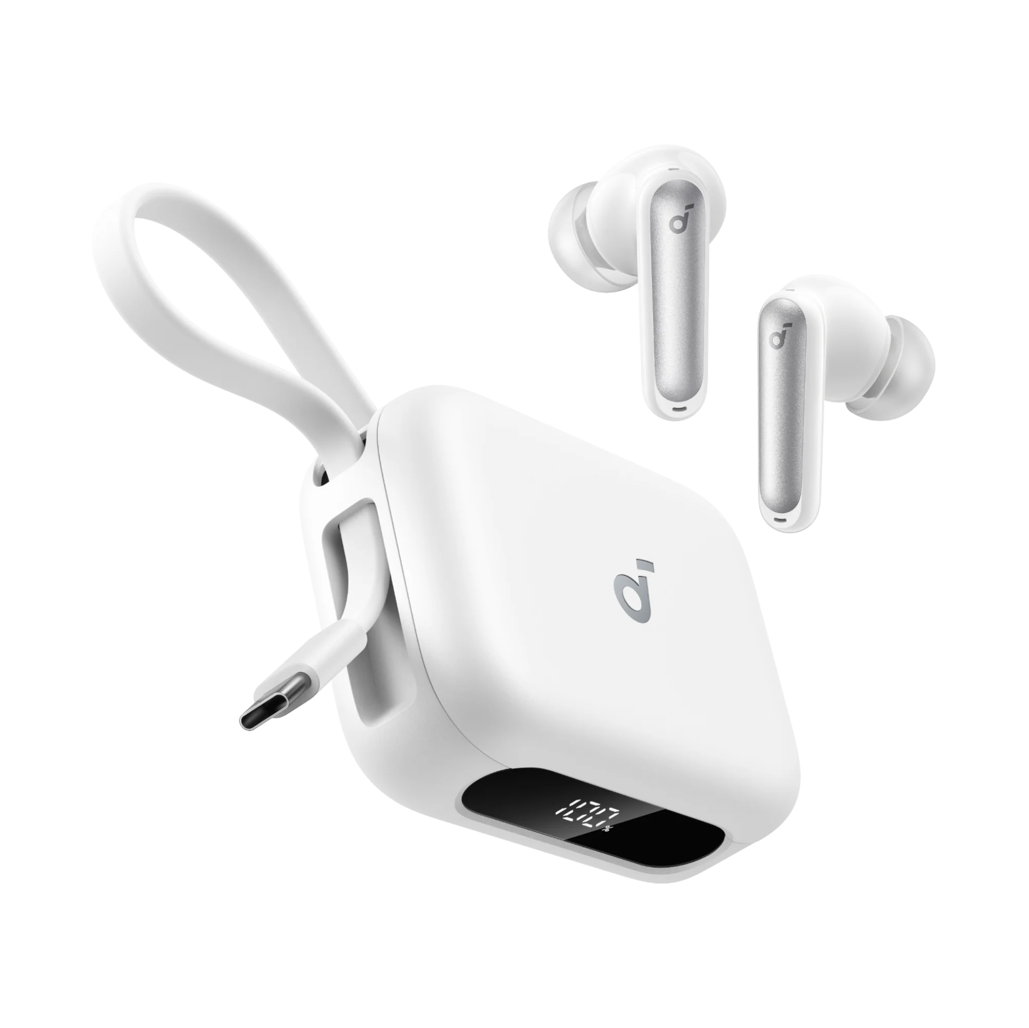 אוזניות TWS Soundcore P41i ANC + Power Bank 3000mAh לבן – תמונה 3