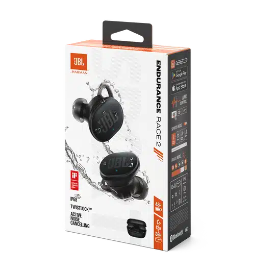 אוזניות ספורט אלחוטיות JBL Endurance Race 2 שחור – תמונה 10