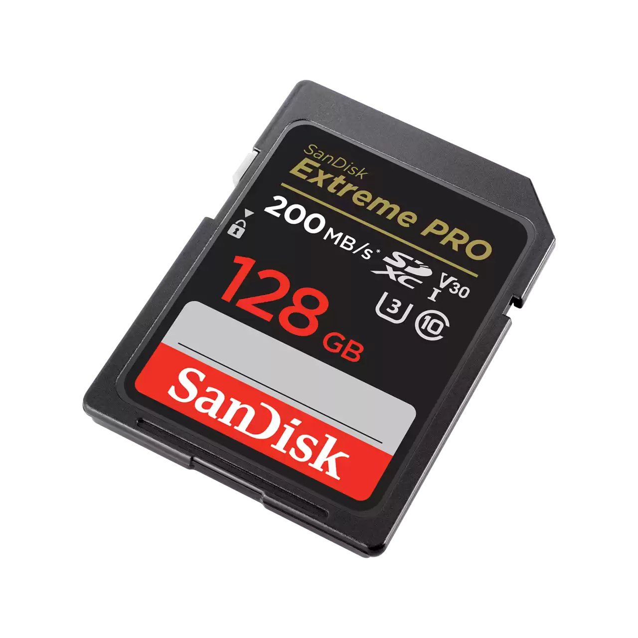 כרטיס זיכרון SanDisk Extreme PRO SDXC 128GB 200MB/s קריאה 90MB/s כתיבה U3 V30 4K UHD – תמונה 3