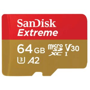 כרטיס זיכרון SanDisk Extreme microSD 64GB 170MB/s קריאה V30 U3 A2