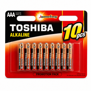 סוללות Toshiba AAA LR03 1.5V אלקליין - אריזת 10
