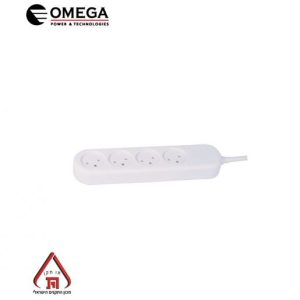 רב-שקע 4 שקעים עם כבל 0.75 מטר OMEGA