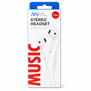 אזניות חוטיות כפתור Avnil 3.5mm - לבן
