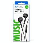 אזניות חוטיות כפתור Avnil 3.5mm - שחור