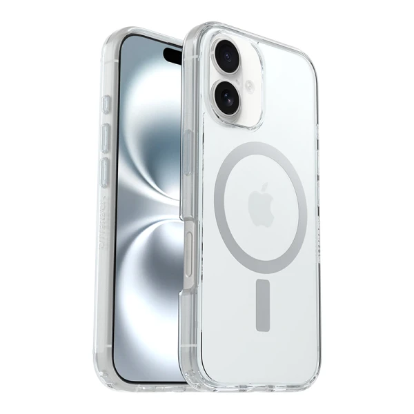 כיסוי OtterBox Symmetry שקוף נצנץ תומך MagSafe לאייפון Apple iPhone 16