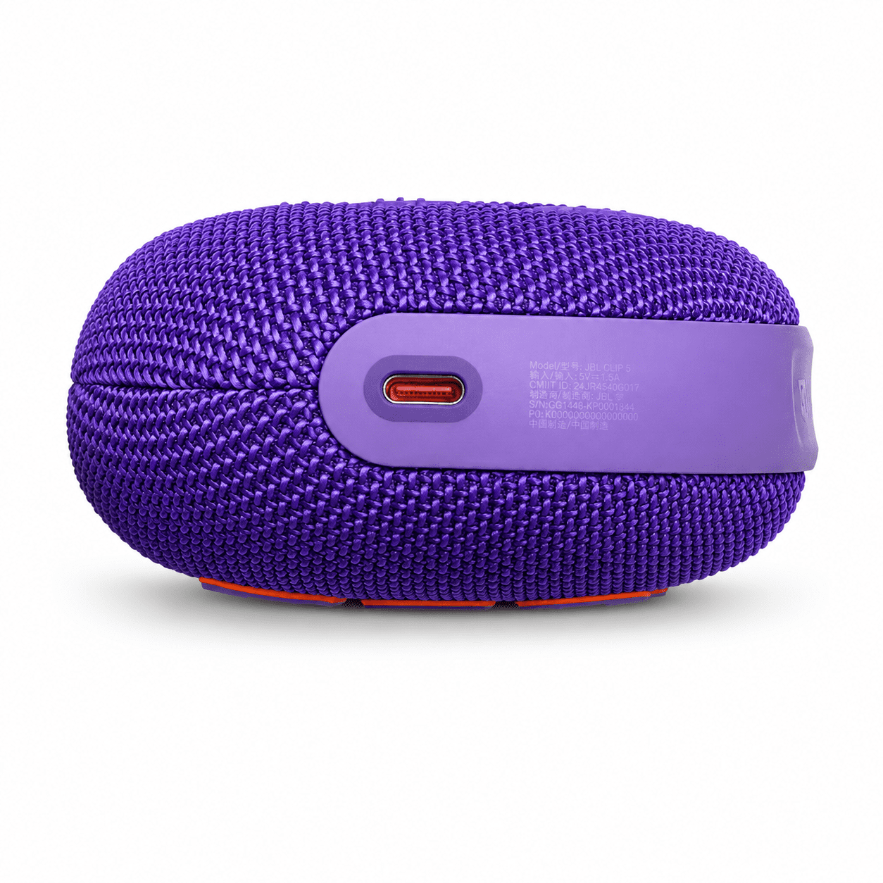 רמקול Bluetooth עמיד למים JBL Clip 5 - סגול – תמונה 4