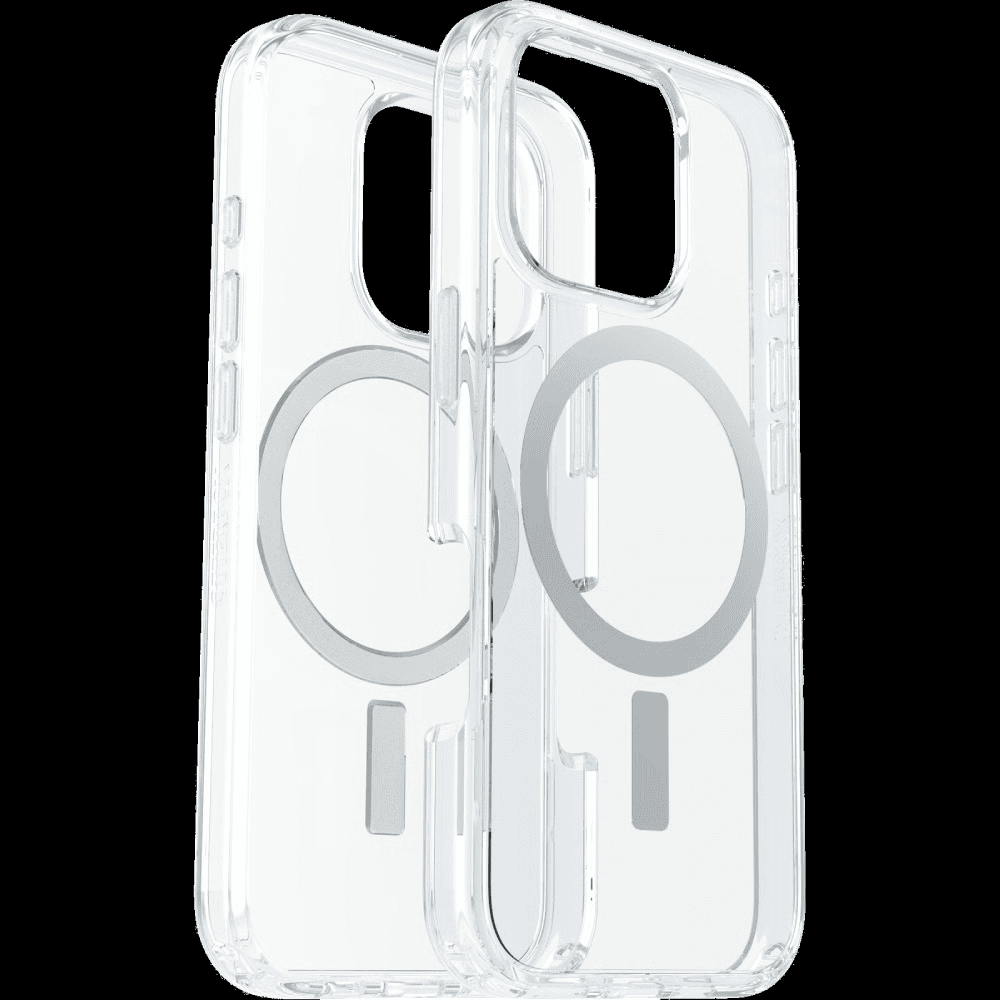 כיסוי Otterbox Symmetry Clear MagSafe לאייפון Apple iPhone 16 Pro — שקוף נצנץ – תמונה 2