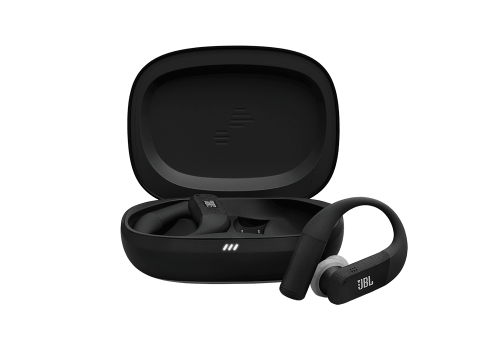 אוזניות ספורט אלחוטיות JBL Endurance Peak 4 TWS עמידות IP68 - שחור-אפור
