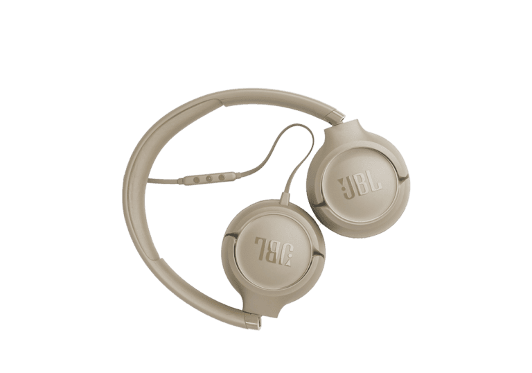אוזניות קשת חוטיות JBL Tune 530 עם מיקרופון - בז' – תמונה 2