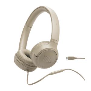 אוזניות קשת חוטיות JBL Tune 530 עם מיקרופון - בז'