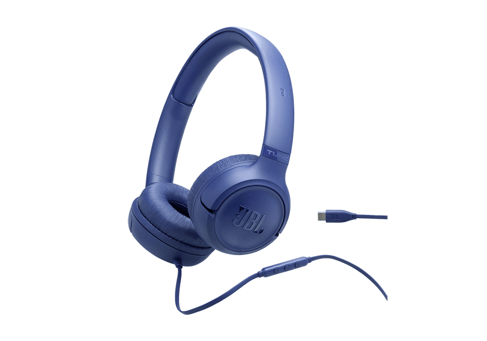 אוזניות קשת חוטיות JBL Tune 530 עם מיקרופון - כחול
