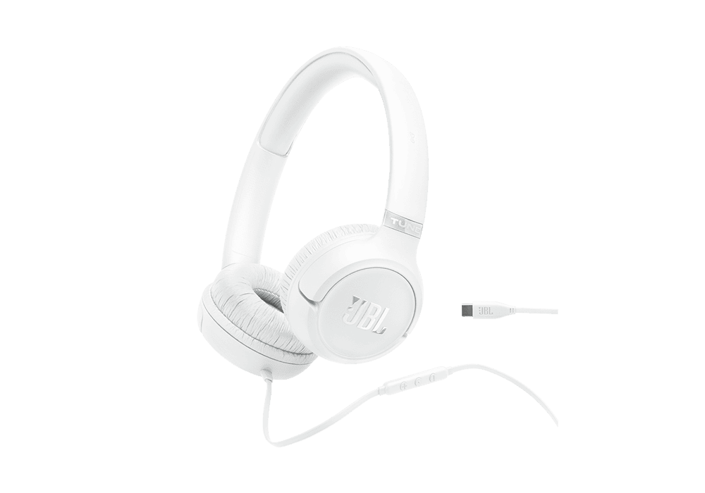 אוזניות קשת חוטיות JBL Tune 530 עם מיקרופון - לבן