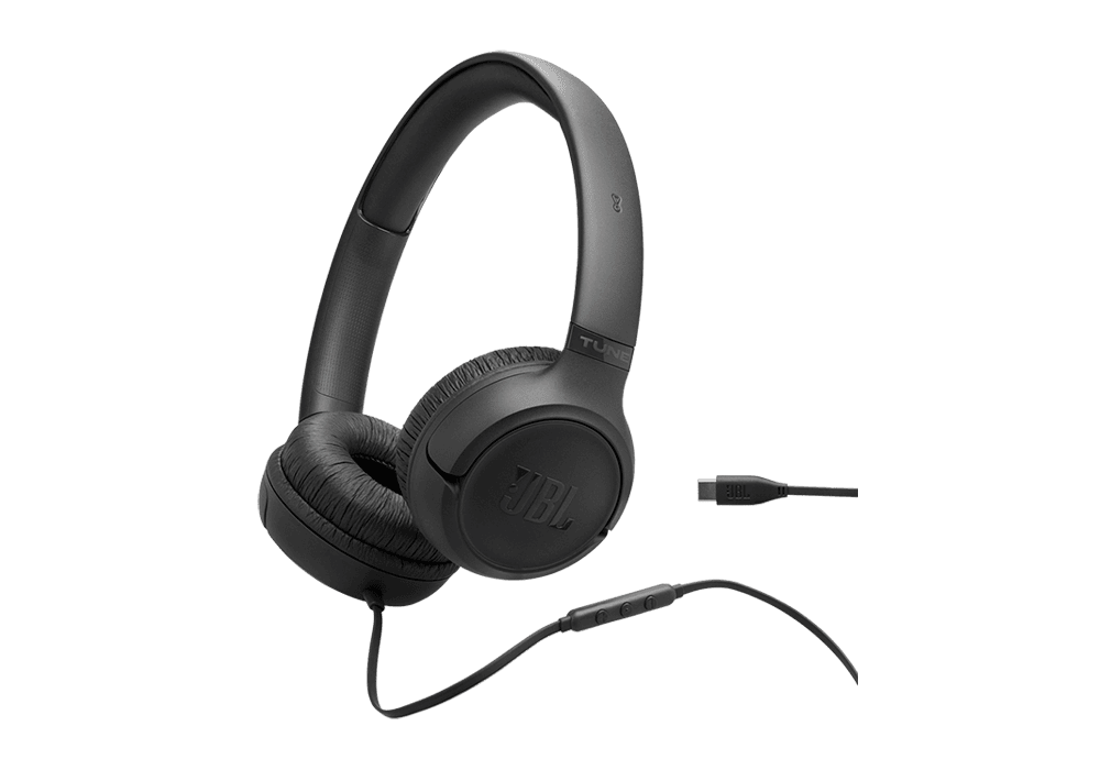 אוזניות קשת חוטיות JBL Tune 530 עם מיקרופון - שחור