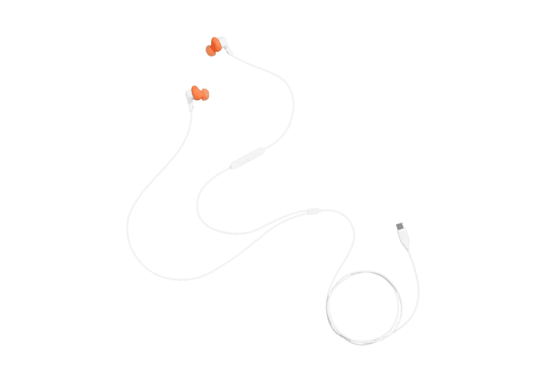 אוזניות ריצה חוטיות JBL Endurance Run 3C USB-C עמידות IP65 - לבן – תמונה 3