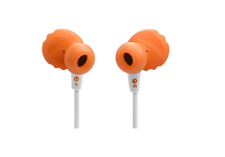 אוזניות ריצה חוטיות JBL Endurance Run 3C USB-C עמידות IP65 - לבן