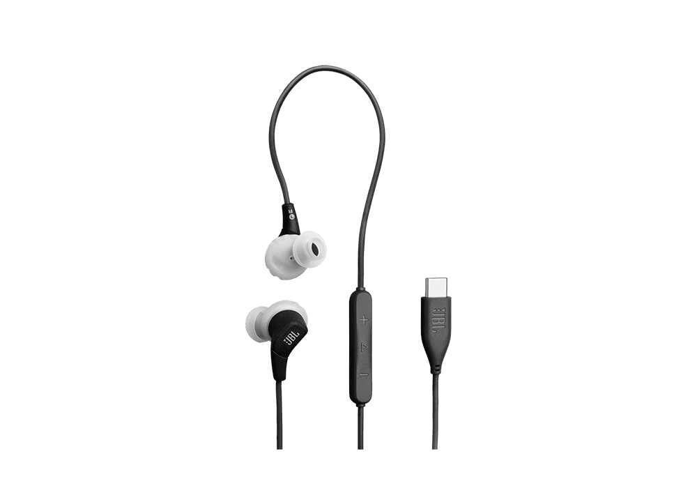אוזניות ריצה חוטיות JBL Endurance Run 3C USB-C עמידות IP65 - שחור – תמונה 3
