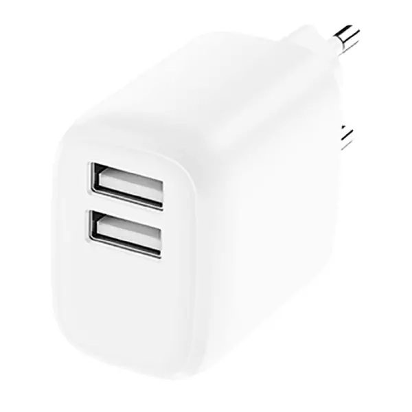 מטען קיר Essentials 2 יציאות USB-A 15W לבן
