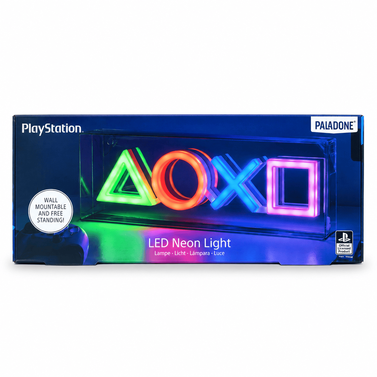 מנורת לד נאון Paladone בעיצוב סמלי PlayStation