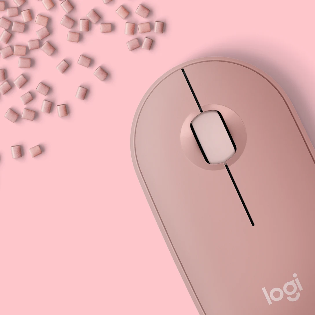 עכבר אלחוטי Logitech Pebble Mouse 2 M350s Bluetooth ורוד – תמונה 4