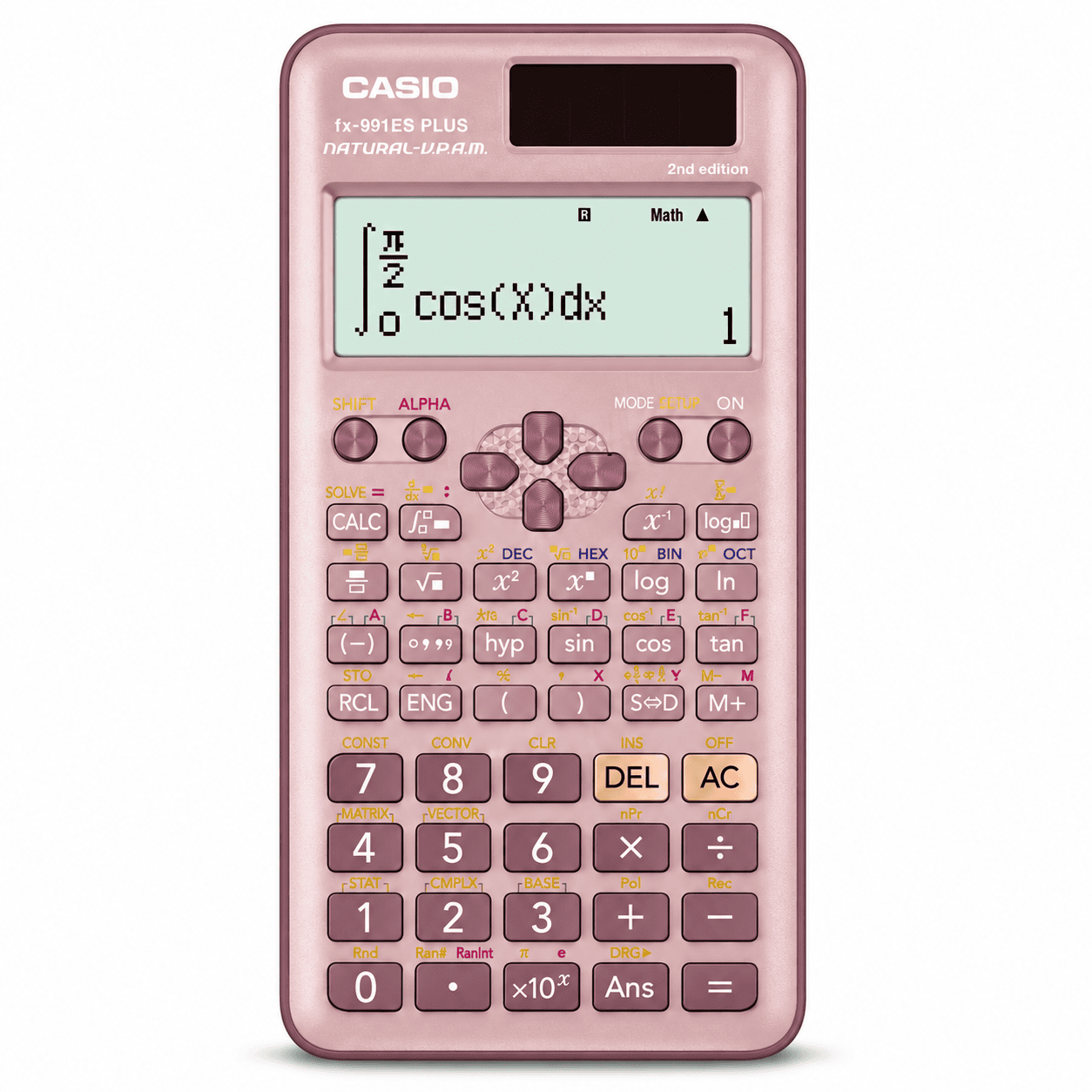 מחשבון מדעי Casio FX-991ES PLUS עם 417 פונקציות בצבע ורוד