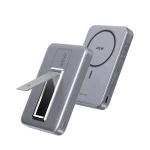 מטען נייד מגנטי Miracase 10,000mAh אלחוטי 25W עם מעמד אפור כהה